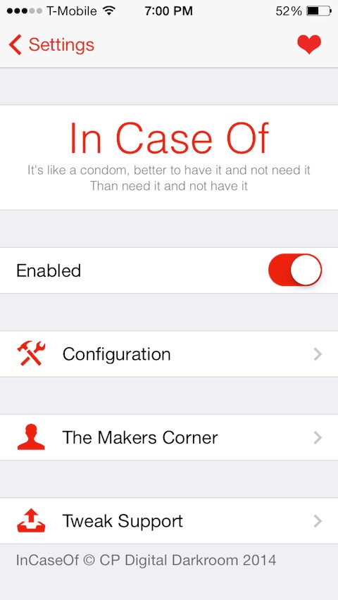 InCaseOf Tweak Brings Medical ID Emergency Card Feature to iOS 7