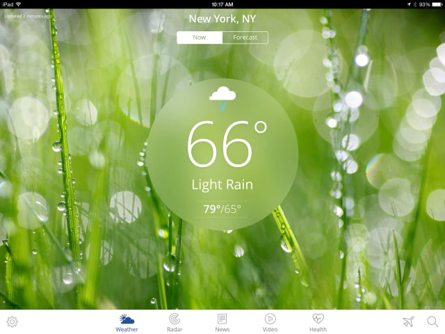 The Weather Channel App for iPad Has Been Redesigned With an iOS 7 Aesthetic