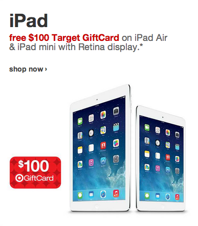 Target Offers $100 Gift Cards With Purchase of Select Apple Products