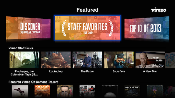 Vimeo Launches Redesigned App for the Apple TV