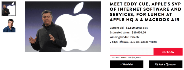 Charitybuzz is Auctioning a Lunch With Apple SVP Eddy Cue