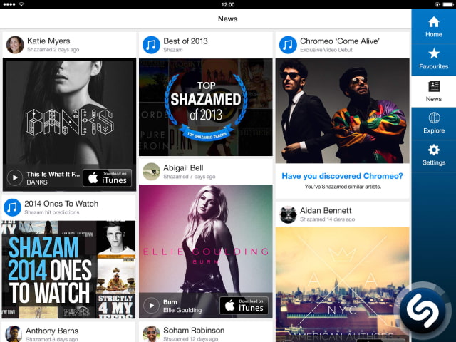 Shazam Gets Full Track Playback Powered by Rdio
