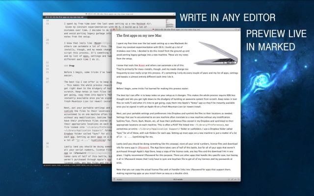 Marked 2 Markdown Previewer Released for OS X