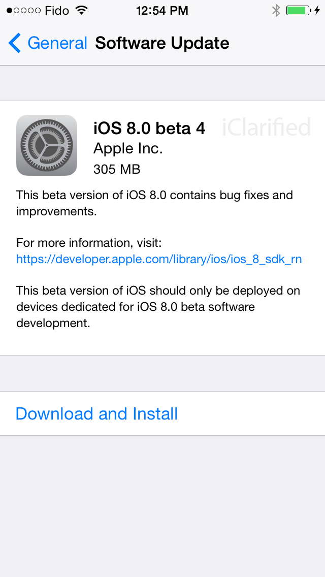 Apple Releases iOS 8 Beta 4 to Developers for Testing