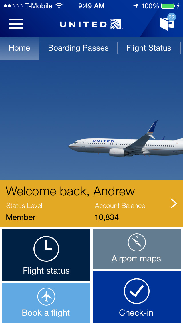 United Airlines App Now Lets You Expedite International Check-In By Scanning Your Passport