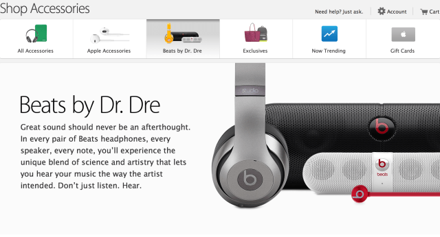 Apple Online Store Updated With Dedicated Beats by Dr. Dre Accessories Section