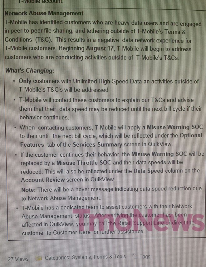 T-Mobile to Begin Throttling Unlimited Data Customers Who Engage in Peer-to-Peer File Sharing
