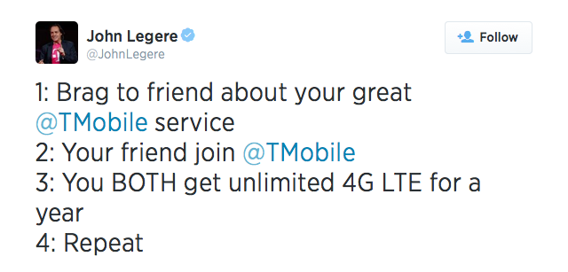 T-Mobile Offers Free Year of Unlimited LTE Data to Both Switchers and Referrers