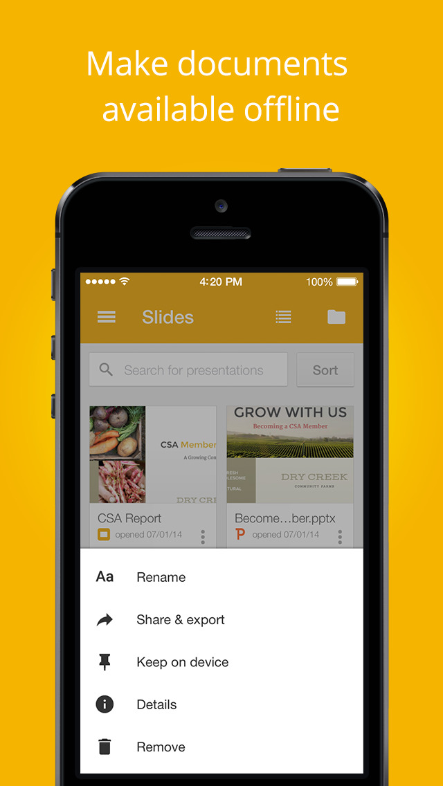 Google Releases New &#039;Google Slides&#039; Presentation App for iOS