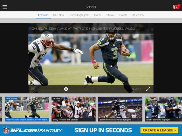 NFL Mobile App Updated With NFL Now, NFL Network Schedule, Additional Social Content, More
