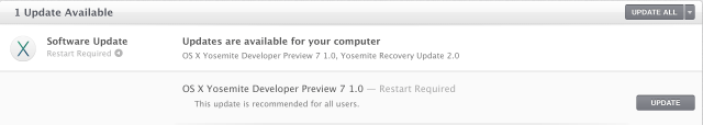 Apple Releases Mac OS X Yosemite Developer Preview 7
