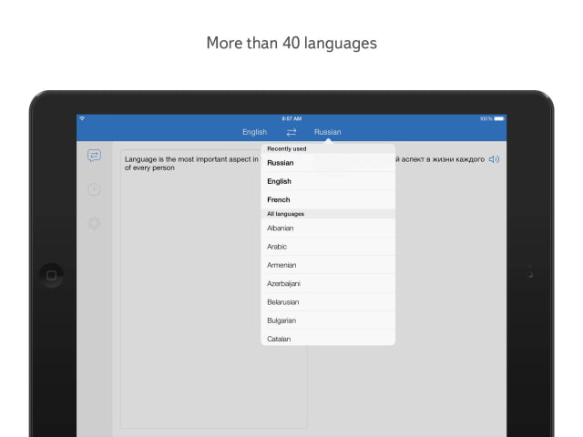 Yandex.Translate App Offers Offline Translation on iOS