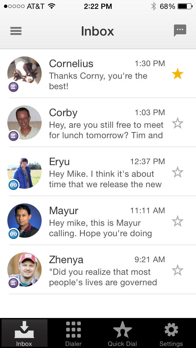 Google Voice App for iPhone Gets Updated an User Interface