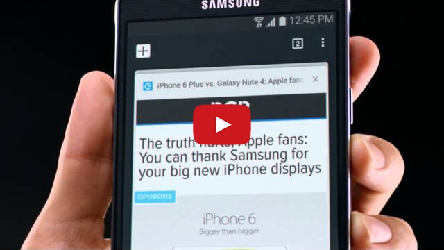 Samsung Posts Ad Mocking Apple for &#039;Copying&#039; Its Large Displays [Video]