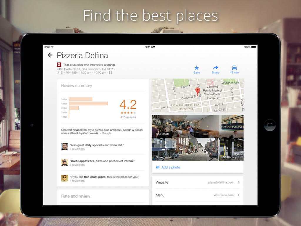 Google Maps App Gets Optimized for iOS 8