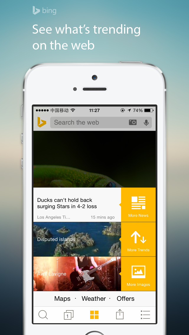 Bing Search App Update Brings Translation Extension for Safari and Today Widget