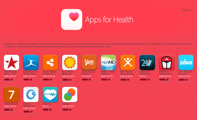 Apple Launches New &#039;Apps for Health&#039; Section in the App Store