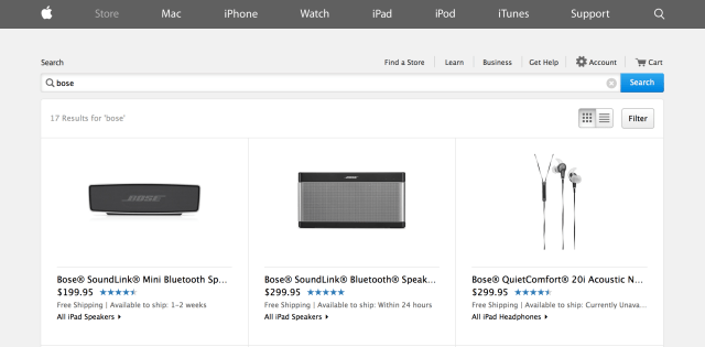 Apple to Remove All Bose Products From Its Stores?