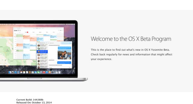 Apple Releases OS X Yosemite Public Beta 6