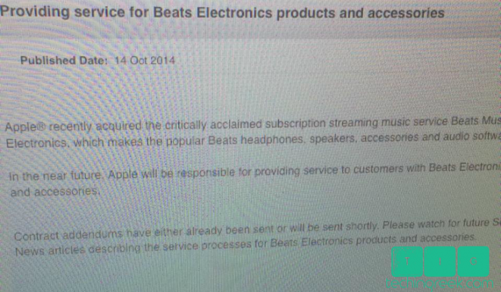 Apple to Provide Service to Customers With Beats Electronics In the Near Future