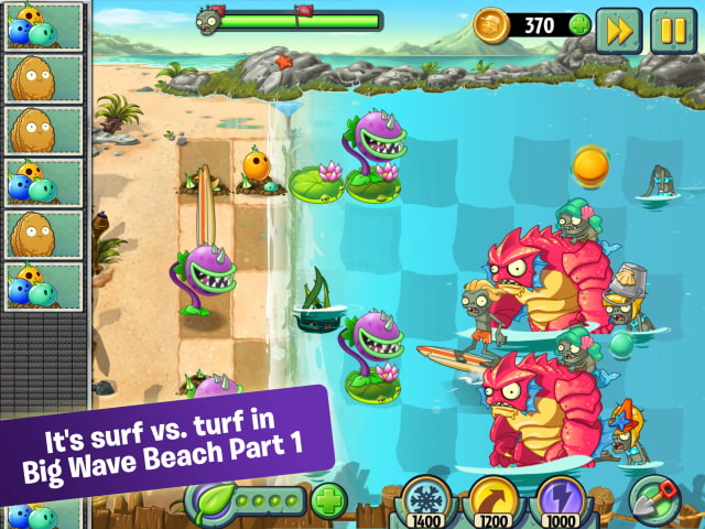 Plants vs. Zombies 2 Gets &#039;Big Wave Beach Part 1&#039; Update