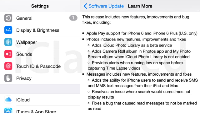Here is the Full iOS 8.1 Changelog