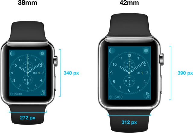 Apple Watch Resolutions Revealed: 312x390 for 42mm Watch, 272x340 for 38mm Watch