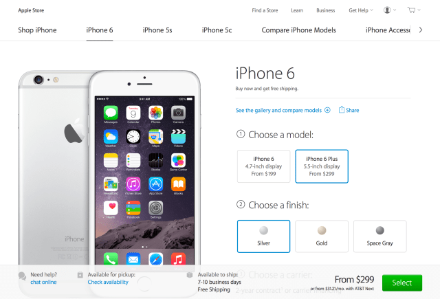 iPhone 6 Ship Times Improve Ahead of the Holidays