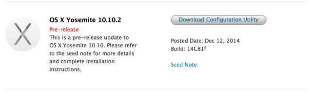 Apple Releases Third Beta of OS X Yosemite 10.10.2 to Developers
