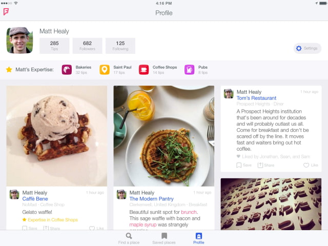 New Foursquare App is Now Available for iPad