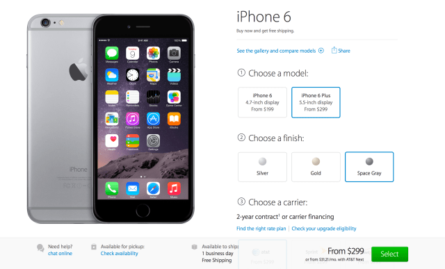 Ship Times for iPhone 6 and iPhone 6 Plus Improve to as Little as 1 Business Day