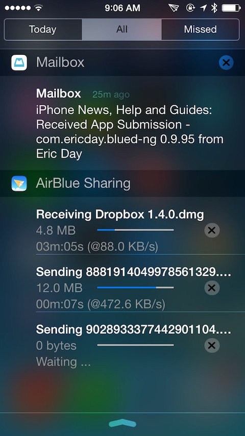AirBlue Sharing Adds Bluetooth File Transfer Capabilities to iOS 8
