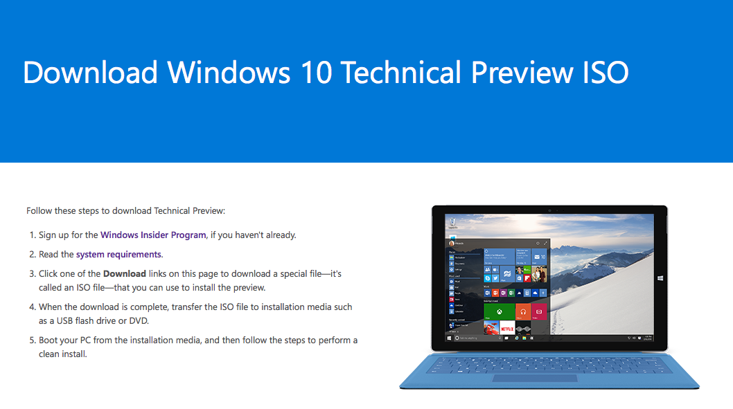 Windows 10 Technical Preview Now Available [Download]