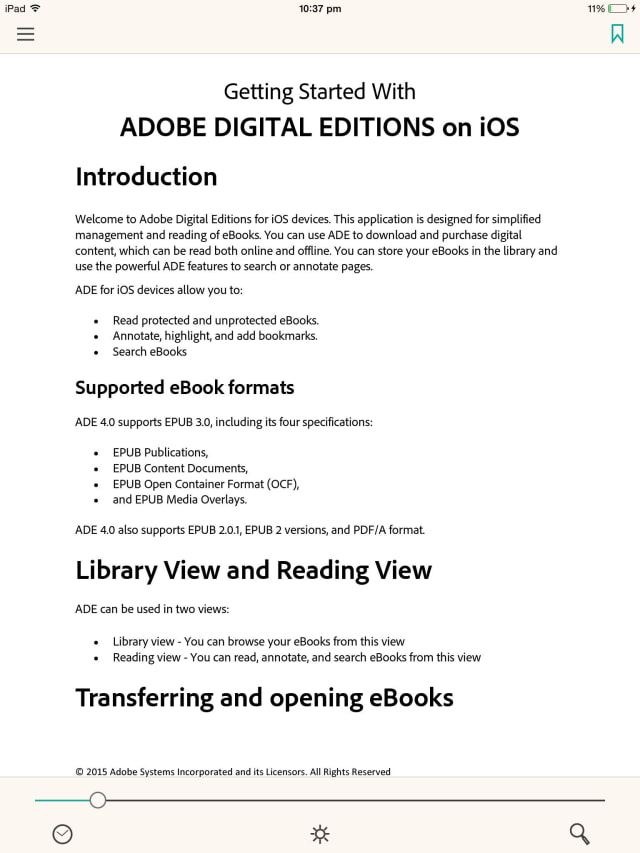 Adobe Digital Editions eBook Reader App Released for iPad