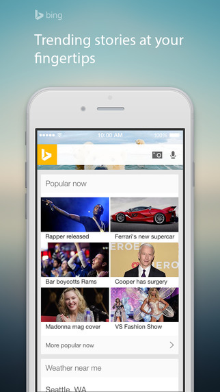 Bing Search App Gets Optimized Cards for iPhone 6 and iPhone 6 Plus