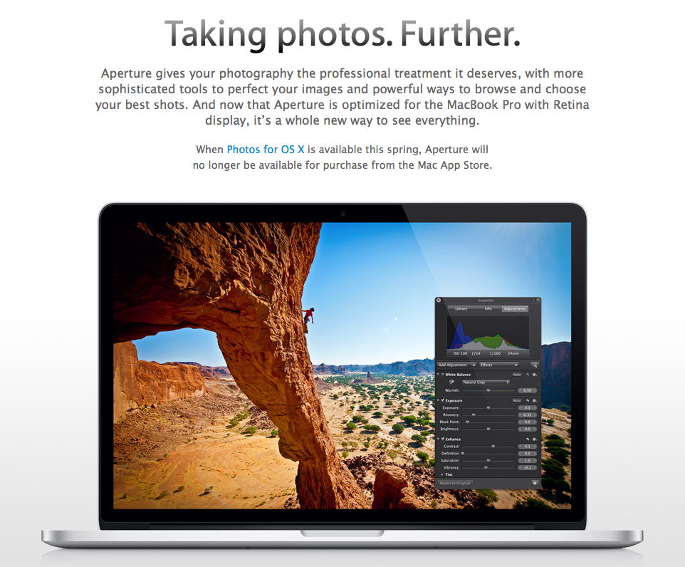 Apple Will Remove Aperture From the Mac App Store When Photos for OS X Launches