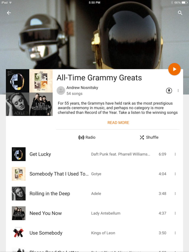 Google Play Music App Gets Updated With Material Design UI, iPad Support