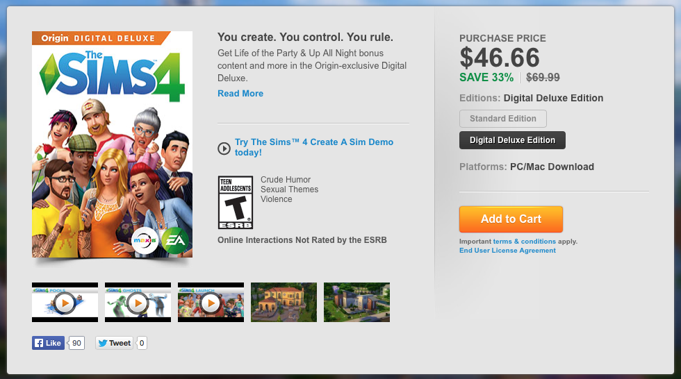 The Sims 4 is Now Available on Mac