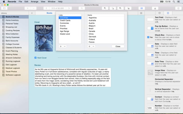 Records Personal Database App Released for Mac OS X