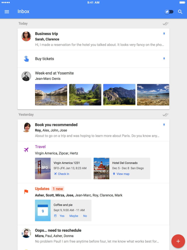 Google Releases &#039;Inbox by Gmail&#039; App for iPad