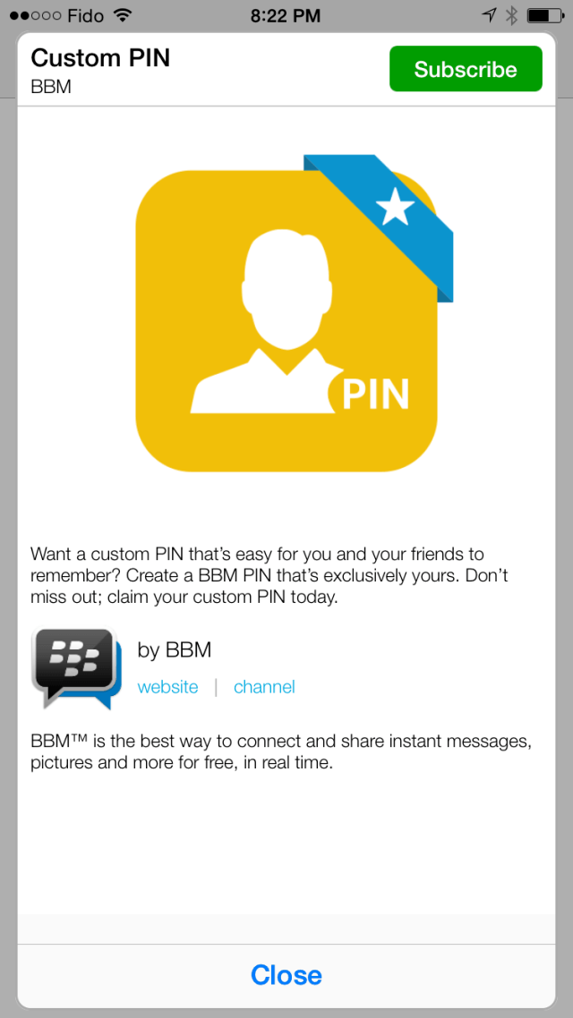 BBM App for iPhone Gets Landscape Support, Subscriptions to Remove Ads and Customize PIN