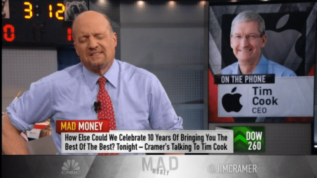 Tim Cook Makes a Surprise Call to Jim Cramer on Mad Money [Video]