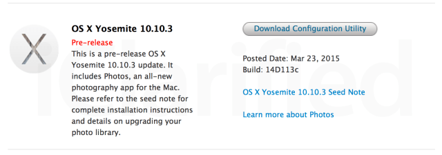 Apple Releases Fifth Beta of OS X Yosemite 10.10.3 to Developers
