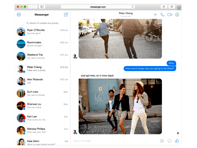 Facebook Launches New Web Version of Messenger