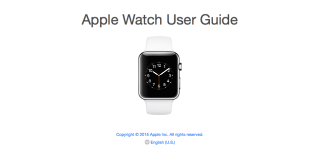 Apple Posts the Apple Watch User Guide