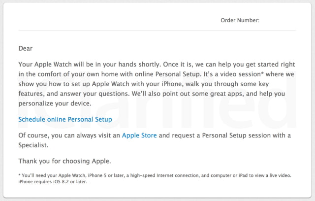 Apple Invites Apple Watch Buyers to Schedule Online Personal Setup Video Session