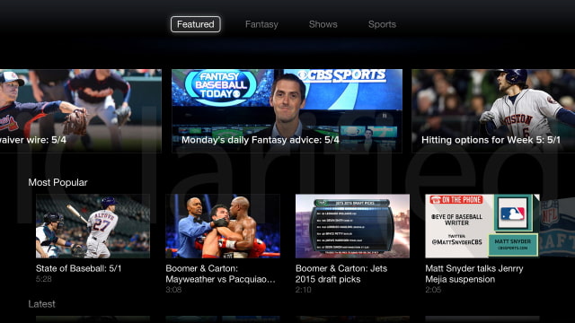 Apple Adds New USA Now and CBS Sports Channels to Apple TV