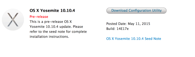 Apple Releases Third Beta of OS X Yosemite 10.10.4