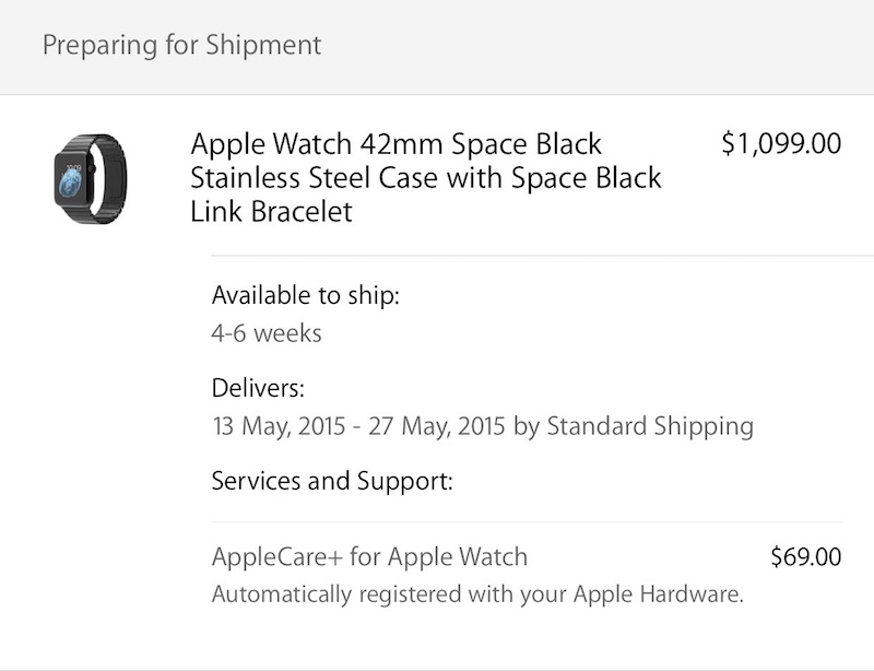 Apple Prepares to Ship Space Black, Leather Loop, Modern Buckle Apple Watch Orders