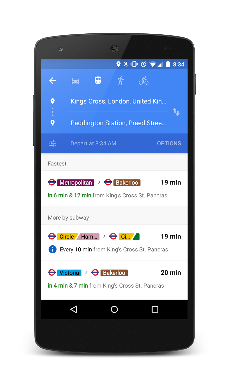Google Maps Enhances Transit Directions, Expands Real-Time Transit Arrival Times
